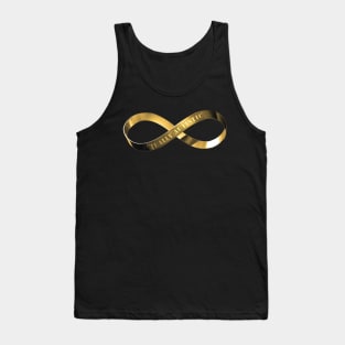 Actually Autistic With Golden Infinity Symbol Tank Top